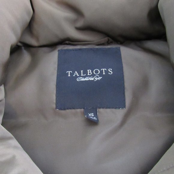 TALBOTS Women's Size XS, Brown, Polyester, Duck Down Filled Puffer Vest - Picture 4 of 6